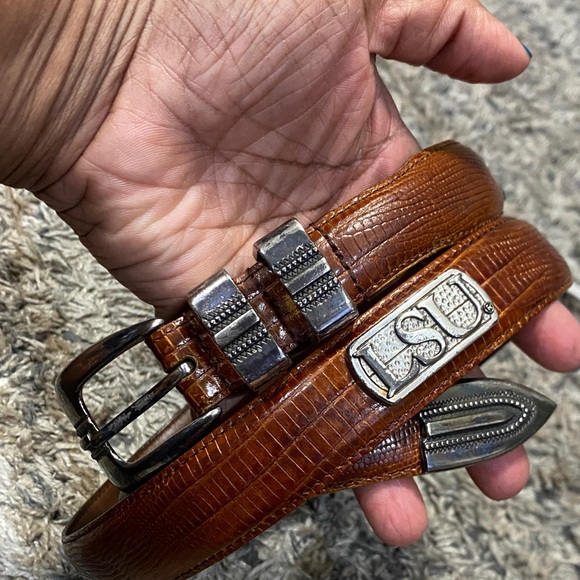 Other - Brown Leather Belt with LSU Silver Buckle sz 42